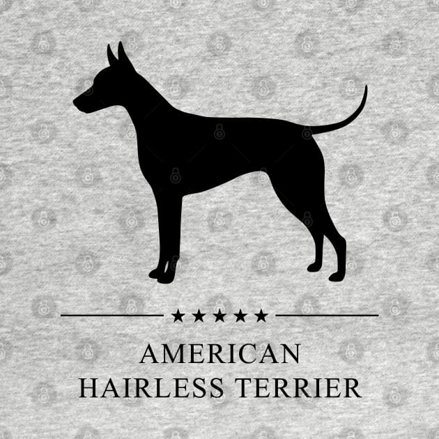 American Hairless Terrier Black Silhouette by millersye